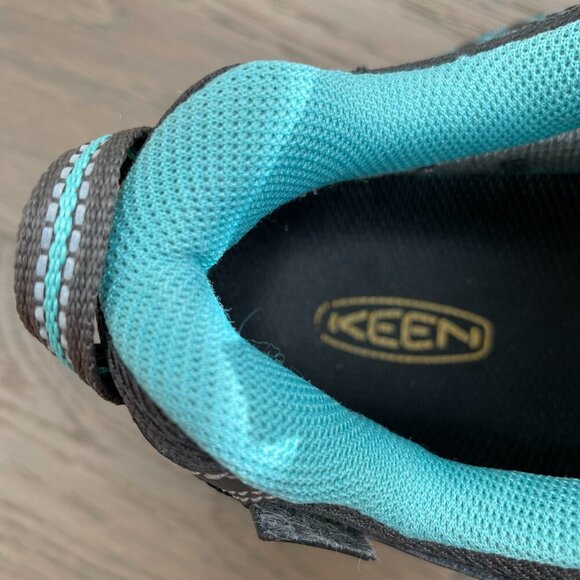 Keen Dry Waterproof Outdoor Hiking Lace Up Rugged Lightweight Shoes Blk Gry Sz 6 - Picture 8 of 13